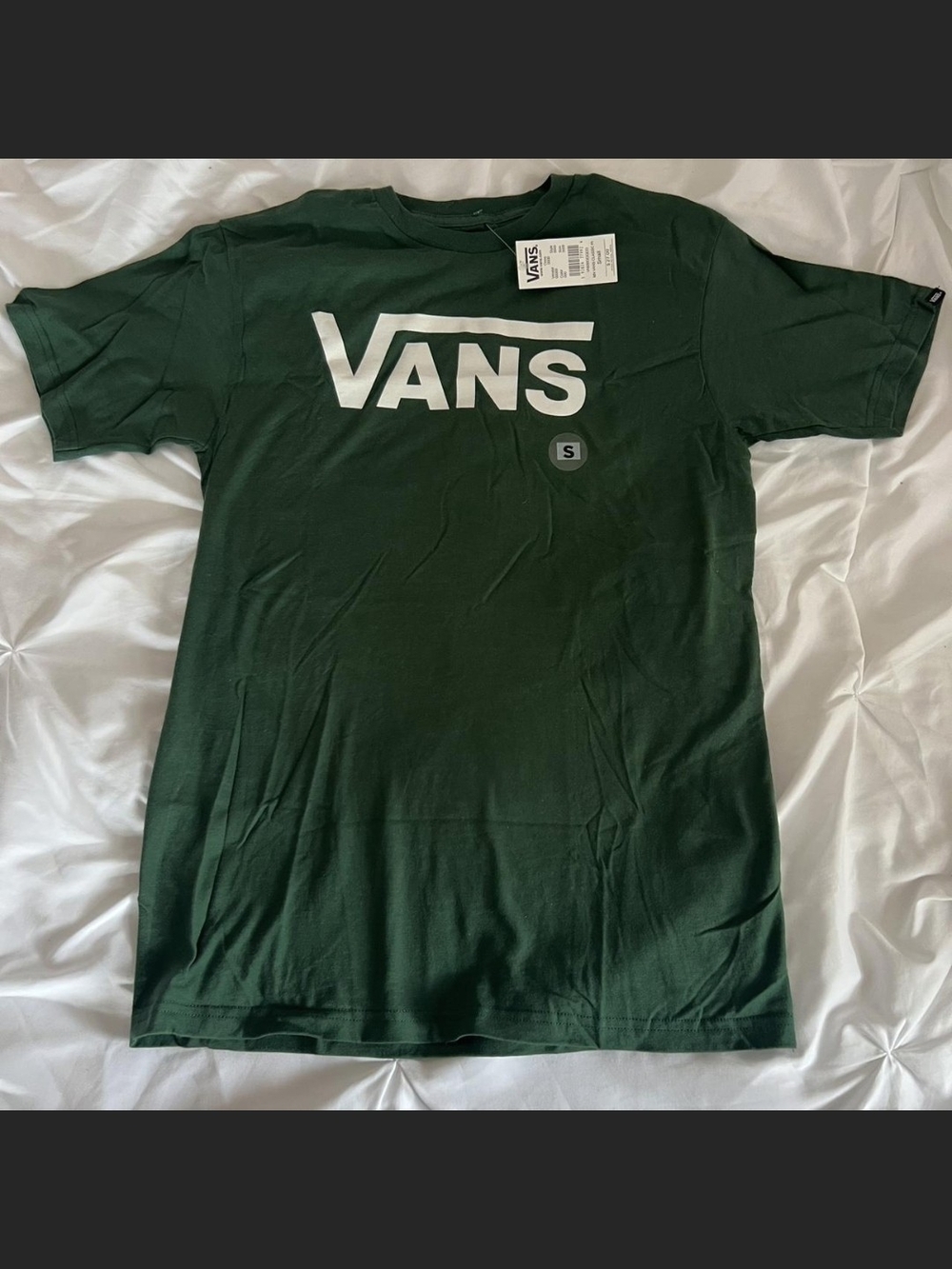Vans Men's Classic Logo T-Shirt in Dark Green